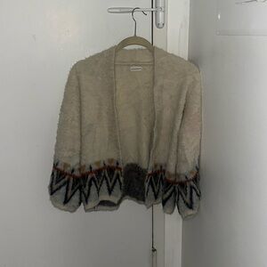 Anthropologie Fuzzy Open Pattern Sweater